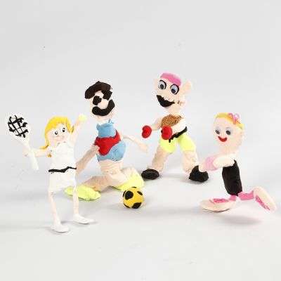 Des athl&egrave;tes en fil bonsa&iuml; et en p&acirc;te Silk Clay