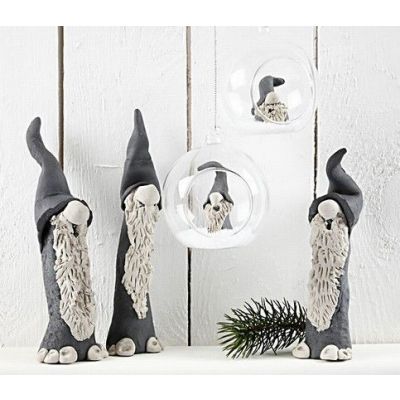 Grey pixies made in self hardening clay