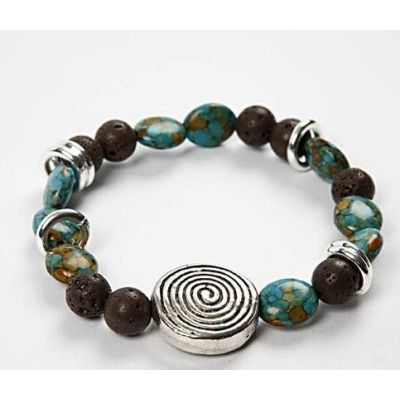 A bracelet with stone beads