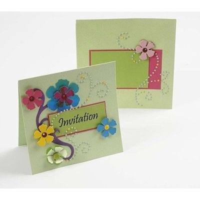 Invitation with flowers