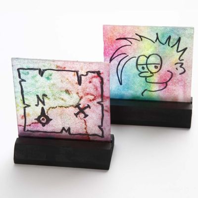 A Glass Picture with a Holder