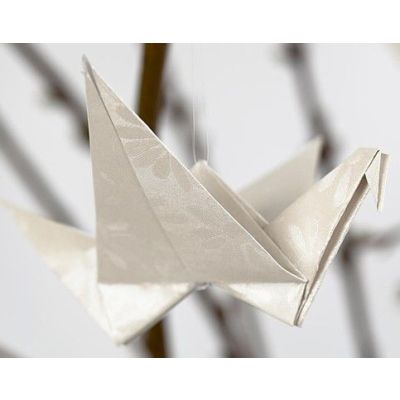 Un oiseau plié dans du papier