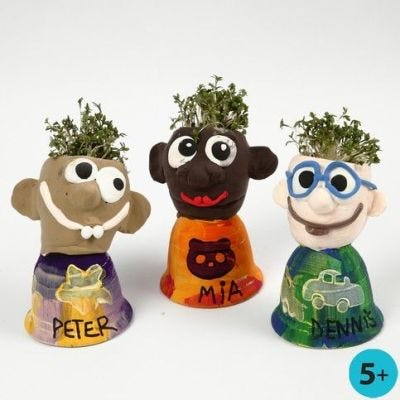 Têtes en Silk Clay modelées sur des Cloches