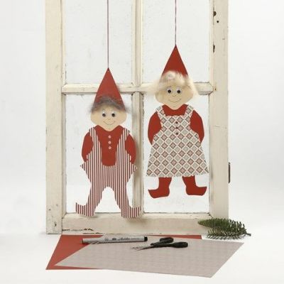 Des lutins en papier cartonné