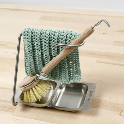 Un torchon crocheté au point de côtes