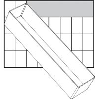Boîte de rangement, dim. A8-3, H: 47 mm, dim. 235x55 mm, 1 pièce