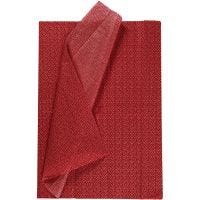 Papier de soie, 50x70 cm, 14 gr, rouge, 6 flles/ 1 Pq.