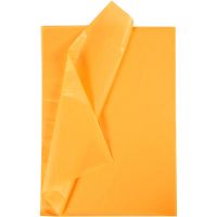 Papier de soie, 50x70 cm, 17 gr, jaune, 10 flles/ 1 Pq.