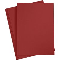 Papier cartonné coloré, A4, 210x297 mm, 180 gr, rouge foncé, 20 flles/ 1 Pq.