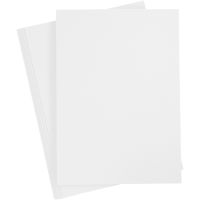 Papier cartonné coloré, A4, 210x297 mm, 210-220 gr, blanc, 10 flles/ 1 Pq.