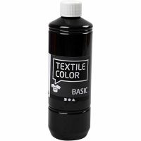 Peinture Textile Color, noir, 500 ml/ 1 flacon