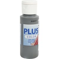 Peinture acrylique Plus Color, gris foncé, 60 ml/ 1 flacon