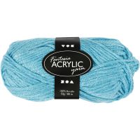 Pelote de laine acrylique Fantasia, L: 80 m, turquoise, 50 gr/ 1 boule
