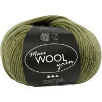 Pelotes de laine, L: 125 m, vert olive, 100 gr/ 1 boule