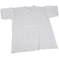 T-shirts, L: 52 cm, dim. medium , col rond, blanc, 1 pièce