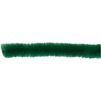 Fil chenille, L: 30 cm, ép. 6 mm, vert foncé, 50 pièce/ 1 Pq.