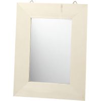 Miroir, dim. 20,8x15,9 cm, ép. 0,6 cm, 1 pièce