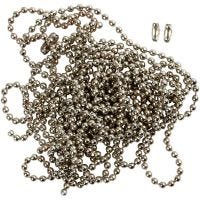Chaîne de perles, d 1,5 mm, argenté, 3 m/ 1 rouleau