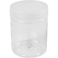 Pots de rangement en plastique, H: 9 cm, d 6,5 cm, 250 ml, 20 pièce/ 1 sac