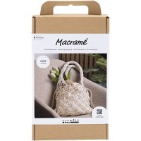 Kit DIY Macramé, Sac, blanc, 1 Pq.