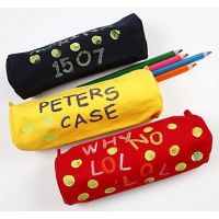 Pencil Cases with Stamp Printing