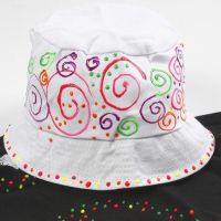 A Bucket Hat with neon 3D Liner