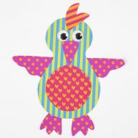 A Parrot from patterned Card
