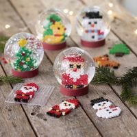 Boules à neige décorée figurines de Noël en perles à repasser Nabbi