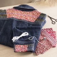 Broderie japonaise sur votre veste en jean