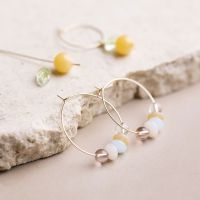 Boucles d'oreilles créoles à emperler avec des perles en verre