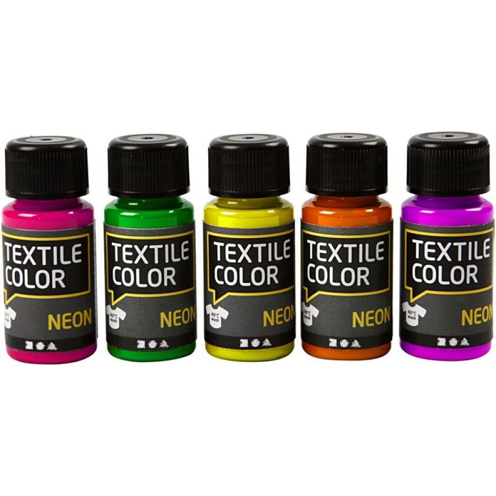 Peinture Textile Color, couleurs assorties, 5x50 ml/ 1 Pq.