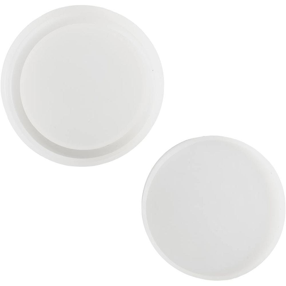 Moule en silicone, Pot avec couvercle, H: 4,3 cm, d 7 cm, transparent mat, 1 pièce