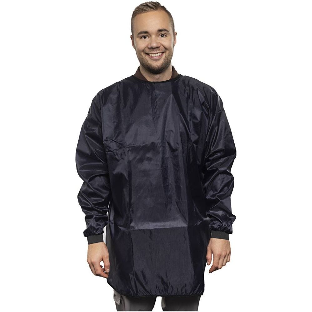 Tablier d’artiste, Adultes, L: 92 cm, bleu, 10 pcs/paquet