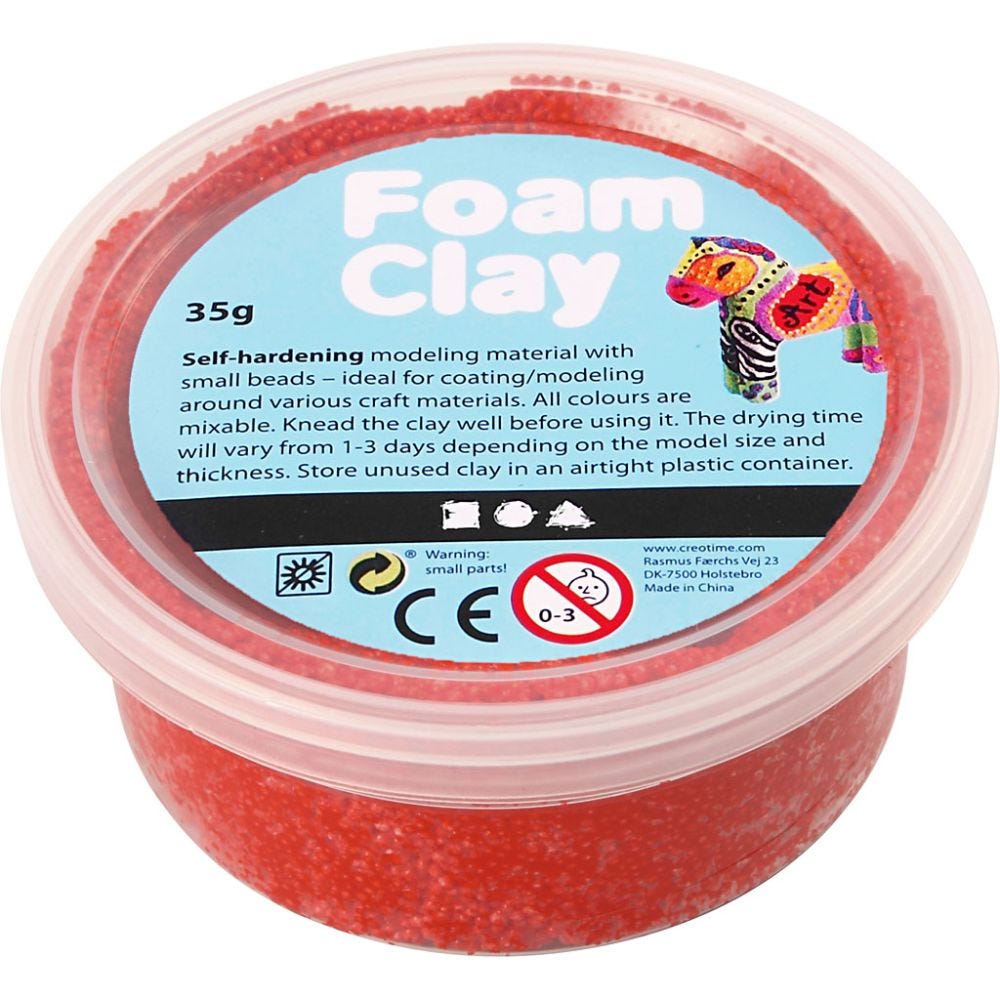 Foam Clay®, rouge, 35 gr/ 1 boîte