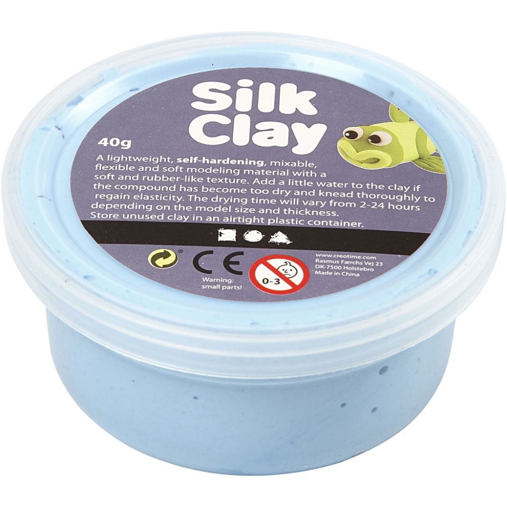 Silk Clay®, bleu néon, 40 gr/ 1 boîte
