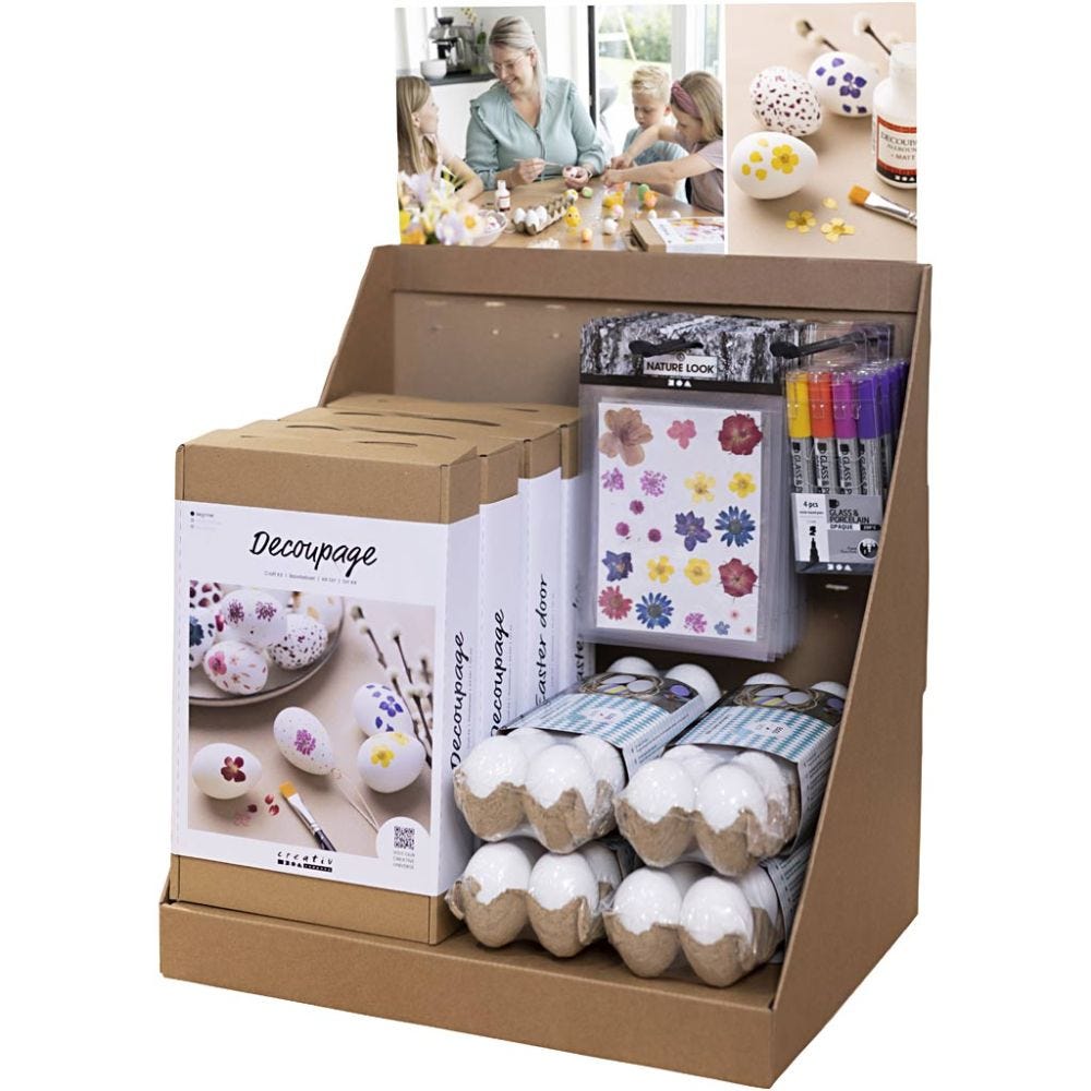 Présentoir de table petit format, Articles de Pâques pour adultes, H: 458 mm, P: 322 mm, L: 416 mm, 37 unités/1 paquet