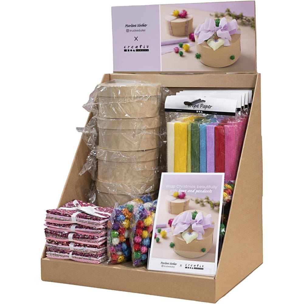 Présentoir de table petit format, Boîtes cadeaux de Noël, H: 458 mm, P: 322 mm, L: 416 mm, 16 UV/ 1 Pq.
