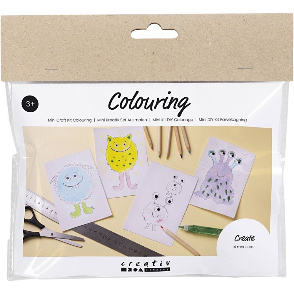 Mini Kit DIY Coloriage, Monstre, 1 Pq.