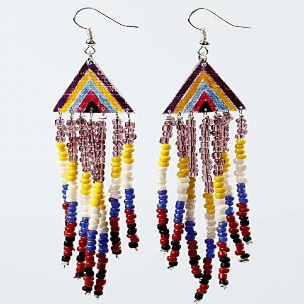 Earrings with Rocaille Seed Beads