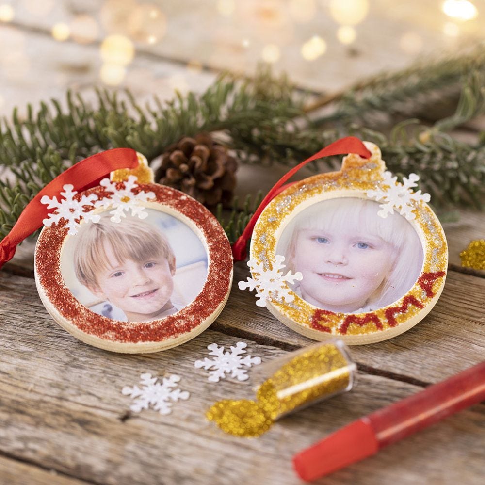 Des décorations de Noël personnalisées avec des photos