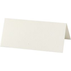 Marque-places, dim. 9x4 cm, 220 gr, blanc cass&eacute;, 20 pi&egrave;ces/ 1 Pq.