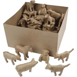 Animaux en papier mâché