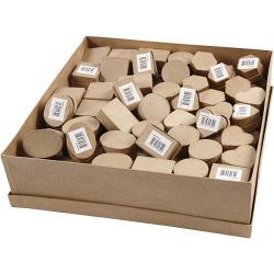 Petites bo&icirc;tes, H : 3 cm, d 4-6 cm, 144 pi&egrave;ces/ 1 Pq.