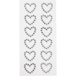 Coeurs en pierres de strass