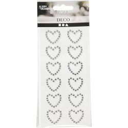 Coeurs en pierres de strass