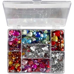 Pierres de strass en boîte