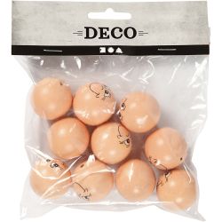 Boules en bois avec visage