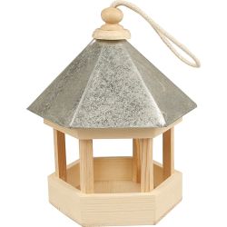 Mangeoire pour oiseaux avec toit en zinc
