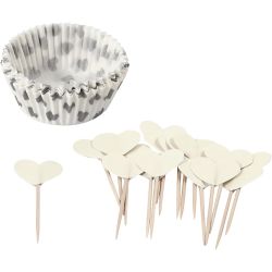 Papiers et piques pour cupcake