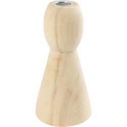 Bougeoirs coniques en bois